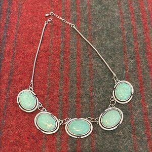 Indigo Silver and Turquoise Necklace